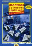 Modules de sciences appliquées à l'équipement. BEP rénové - CAP 1ère et 2ème année - Apprentissage - Formation. Version professeur vignette