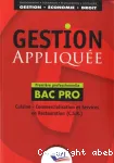 Gestion appliquée. Première professionnelle Bac Pro vignette